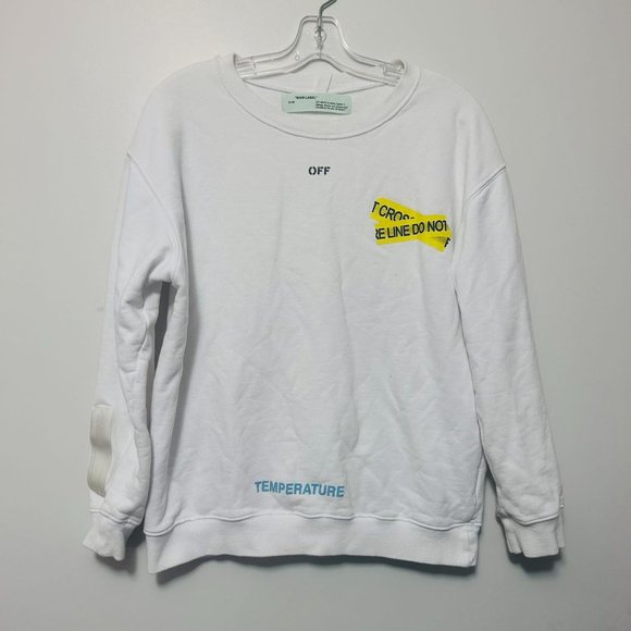 Off-White Firetape Sweatshirt White - Picture 4 of 8